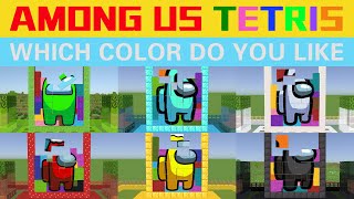 Among Us Tetris in Minecraft Compilation / SOFTBODY TETRIS 😀 12 mins (4K/60FPS)