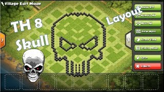 Most Pleasing TH 8 Base👌 | Skull | Clash Of Clans | TechSolver | 2019