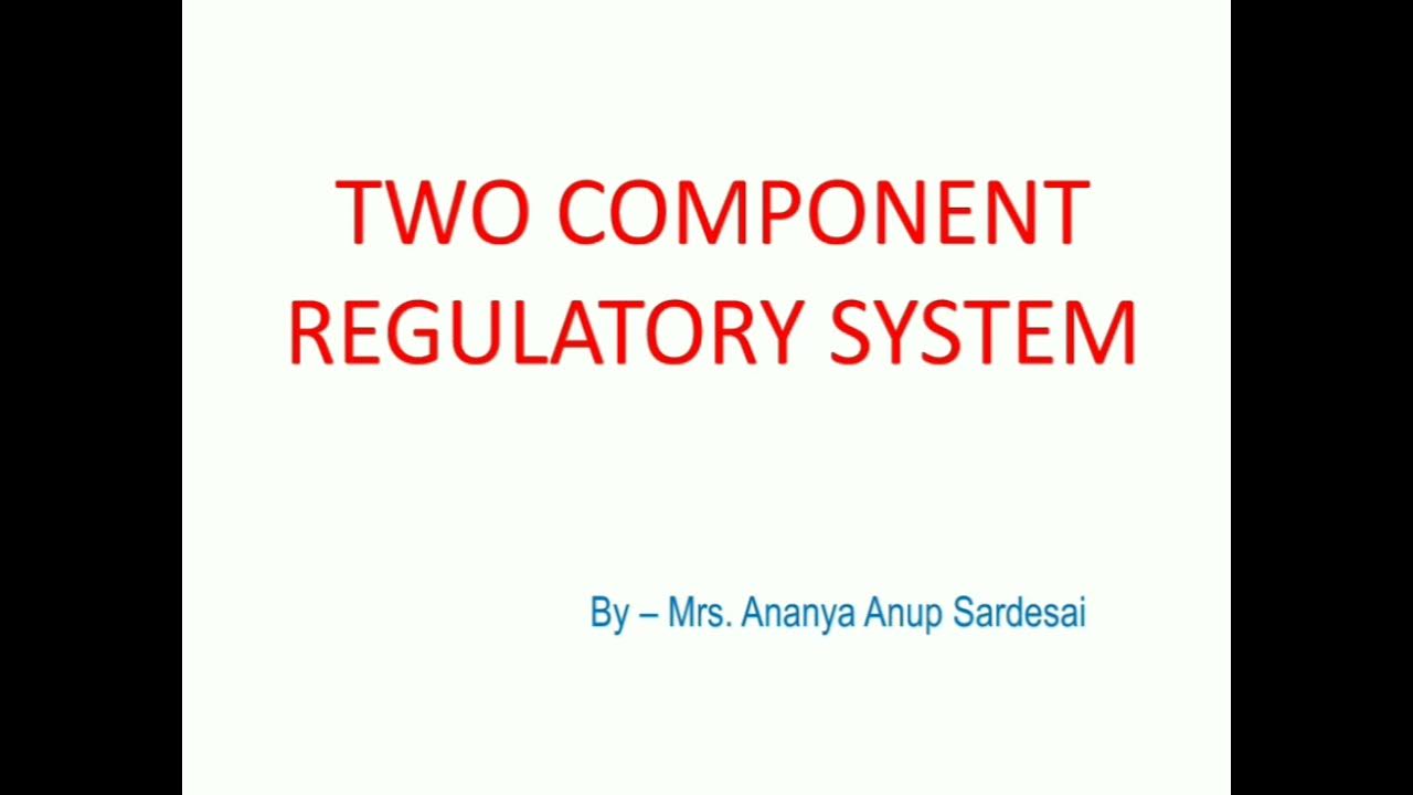 Two Component Regulatory System YouTube