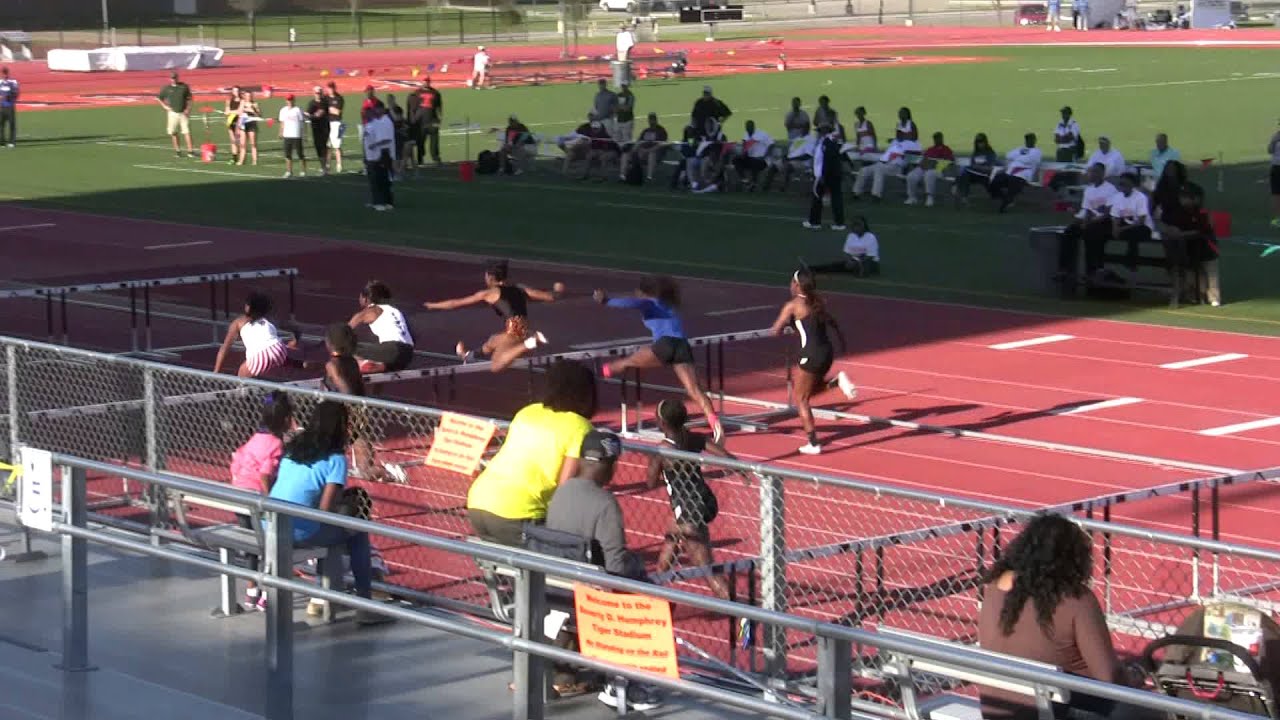 2013 UIL District 154A T&F Championships Girls 100m Hurdles YouTube