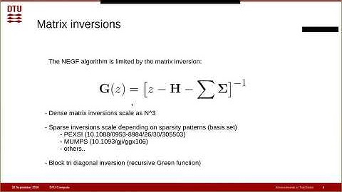 MAX Webinar 2020 - TranSIESTA new functionalities, matrix inversion