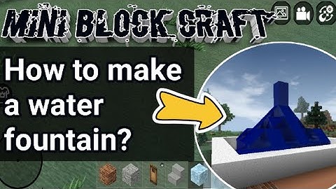 How to make a Water Fountain in mini block craft [Mini block craft Water Fountain 3d