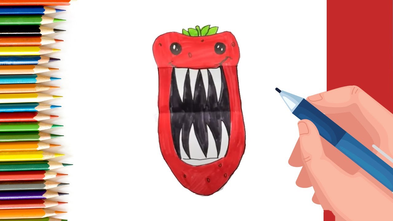 Folding Suprise the Monster strawberry #shorts