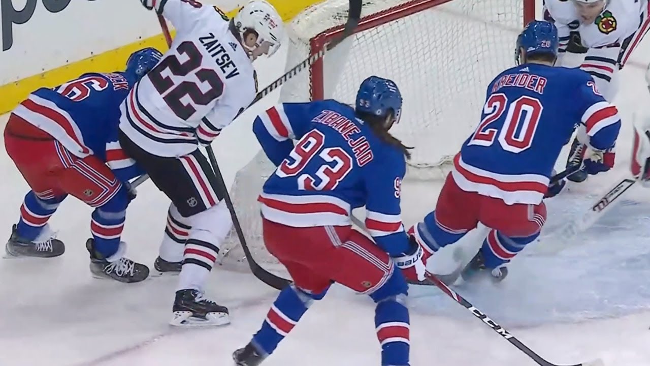 No Distinct Kicking Motion After New York Rangers Score Goal Off No Distinct Kicking Motion After New York Rangers Score Goal Off