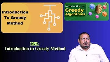 Introduction to Greedy Method by Dr. S Pavan Kumar Reddy