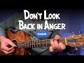 🎸 Don&#39;t Look Back in Anger • Easy Acoustic Guitar Lesson (Oasis, Standard Tuning)