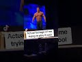 Muscle guy falling off stage  #funny #funny moments # funnyvideos