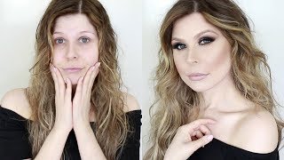 0-100 FULL GLAM MAKEUP & HAIR TRANSFORMATION | Alice Jackson