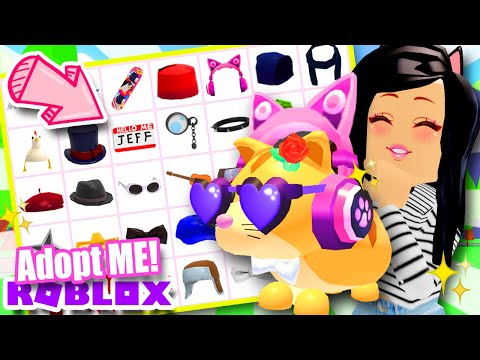 *new*-trying-on-every-pet-accessory-in-adopt-me-roblox-dress-your-pet-update