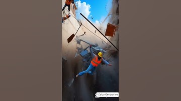 Realistic Building Collapse Simulation | AI-Generated Construction Disaster Animation #shots #hope