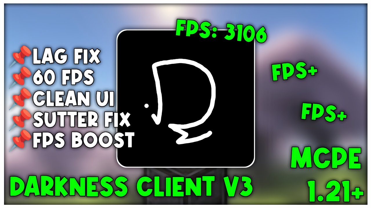 DARKNESS CLIENT V3 For MCPE 1.21+ [FPS BOOST]
