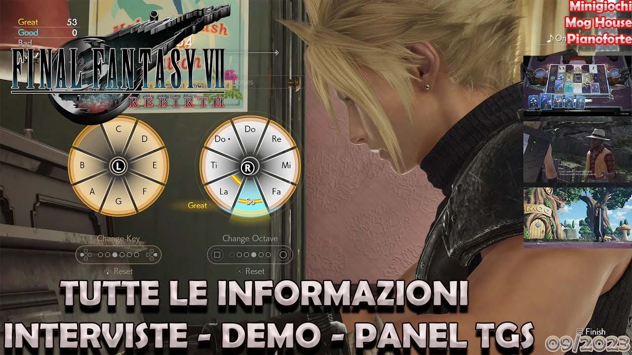 FINAL FANTASY VII REBIRTH - TUTTE LE INFORMAZIONI DAL TOKYO GAME SHOW 2023! [09/2023] - PIANOFORTE!