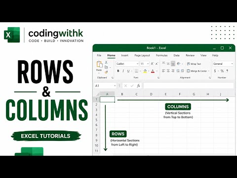 Rows & Columns in Excel | Excel Basics for Beginners | CodingwithK