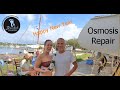 OSMOSIS Repair Part 1: Using the Gelcoat Peeler (S2 E47 BAREFOOT Sail and Dive)