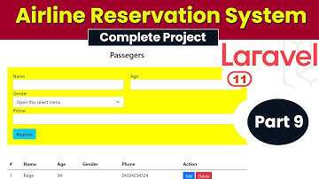 Airline Reservation System using Laravel 11 | Part 9
