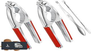 Nut Cracker 2 Pack Stainless Steel Nutcracker with Non Slip Handle for Walnuts Pecans