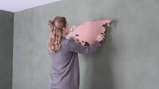 Instructions de pose - Mappemonde en bois - Tutoriel wall-art.fr