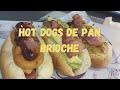 HOT DOGS CON PAN BRÍOCHE HECHO EN CASA ¡DELICIOSOS!