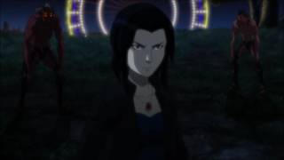 Raven talks with her father Trigon