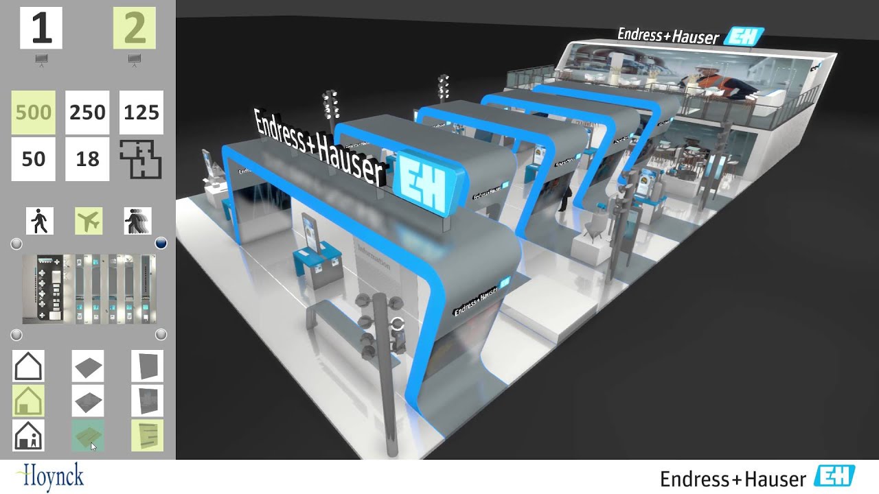 Presentatie beurs stands Endress + Hauser