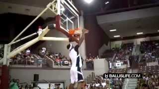 8th grader jalen preston jordan jackson dunking at the drake celeb basketball game