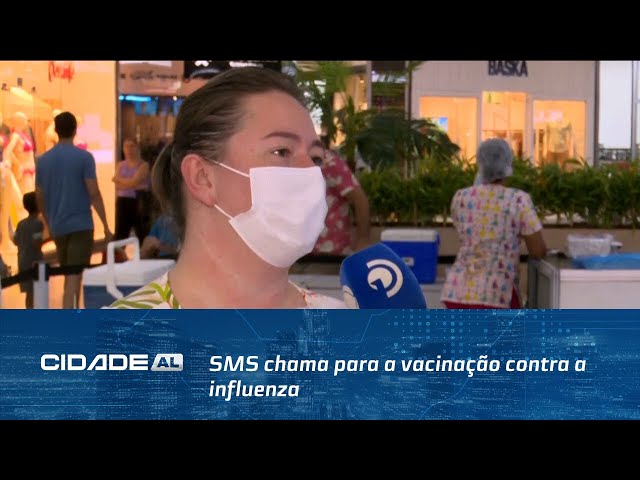 SMS chama para a vacinação contra a influenza; imunização é de menos de 20% até agora