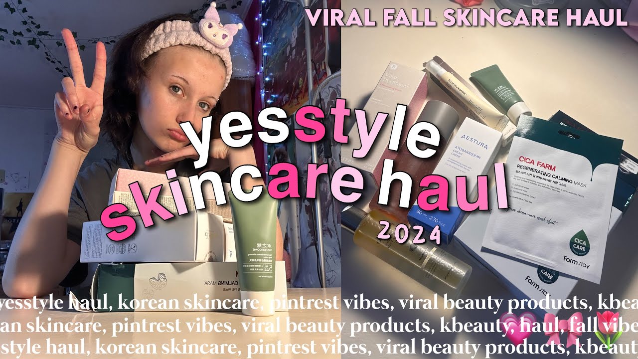HUGE YESSTYLE FALL SKINCARE HAUL 🍂 honest review , viral kbeauty unboxing