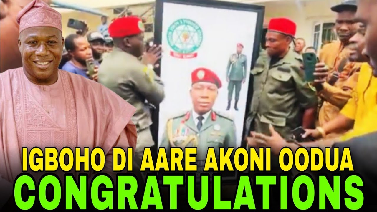 CELEBRATION AS CHIEF SUNDAY IGBOHO BECOMES THE AARE AKONI OF OODUA LAND. AGBEKOYA HONOUR HIM