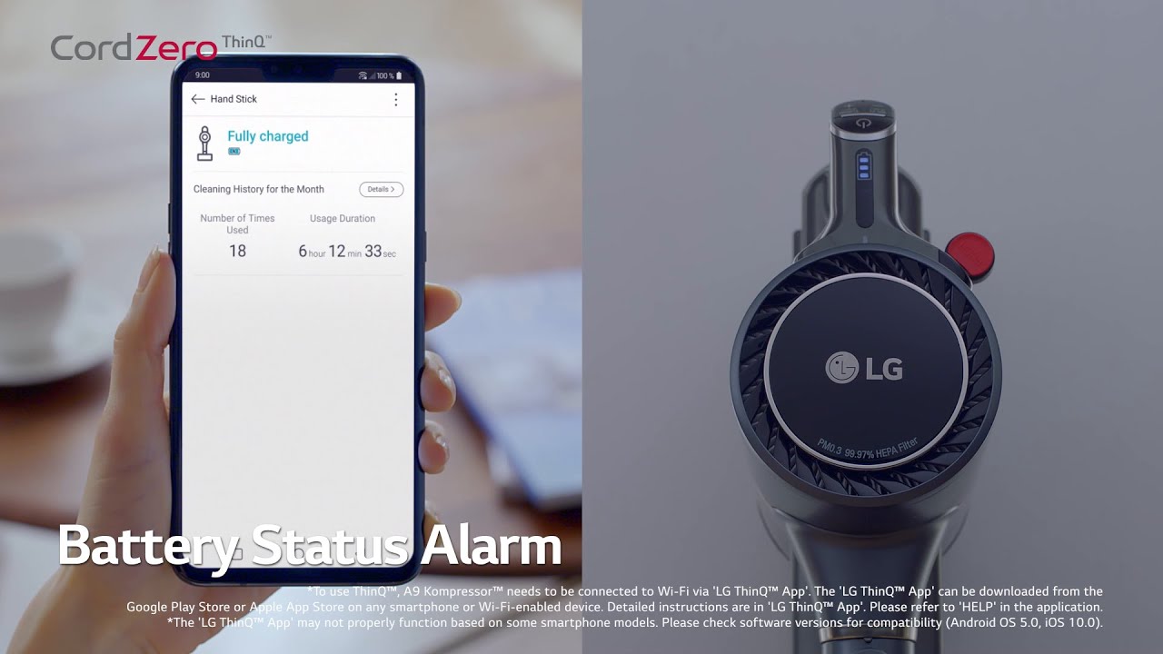 LG A9 Kompressor™ Handstick Vacuum - Smart Management