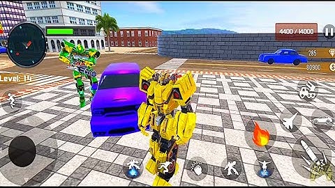 Missile Truck Airplane Robot Transform: Car Robot War - Yellow Robot - Android Gameplay