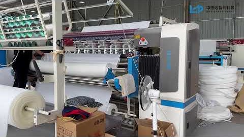 Customer factory using multi-needle high speed quilting machine in  good effect