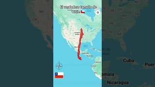 El verdadero tamaño de Chile #mapa #banderas #flag #countryballs #geografia #historia #chile