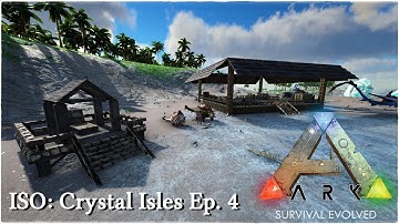 ARK Crystal Isles - Ep. 4 - Anky, Doedi and base building!
