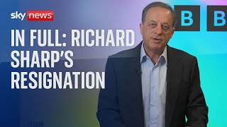 Celebrity In full: Richard Sharp's resignation speech Net Worth