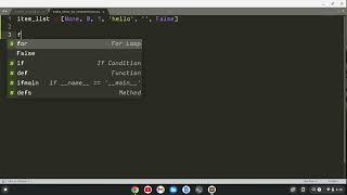 Truthy Falsey Python List Using List Interpolation