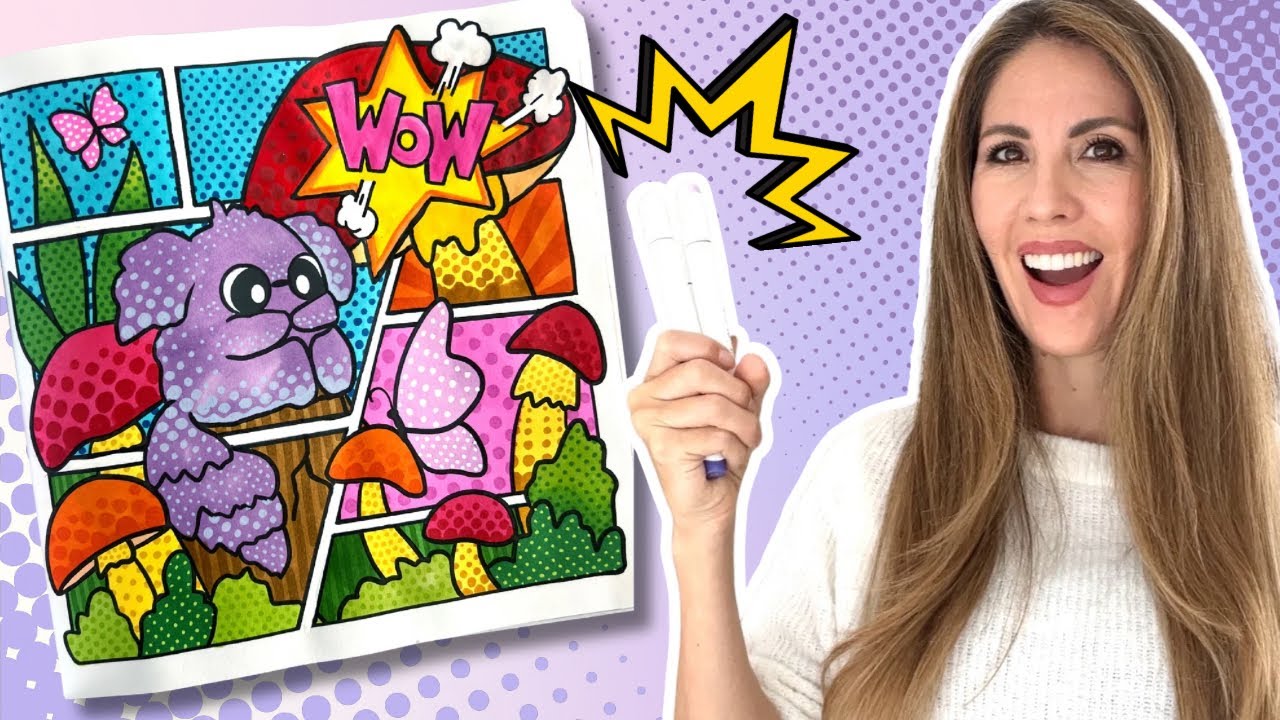 Finally trying the Comic Book coloring Technique! - YouTube