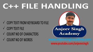 C++ File Handling Part #3|Input to File|Copy Text File |Count no of characters & words| Input&Output