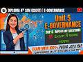 Diploma 4th Sem E-Governance Unit 5 Important Questions 2026 | 100% Exam Me Aayega
