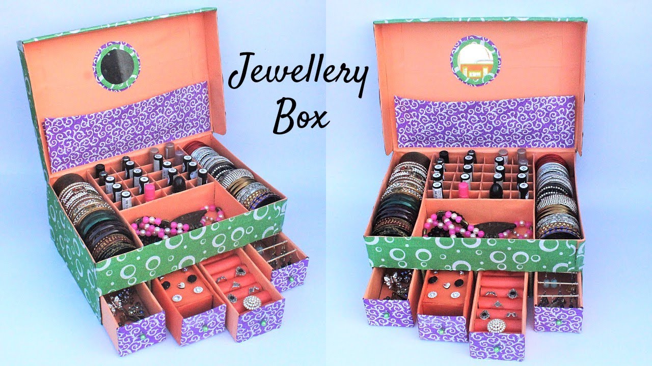 How to Reuse a Shoebox into a Jewellery Box/Best out of Waste/DIY