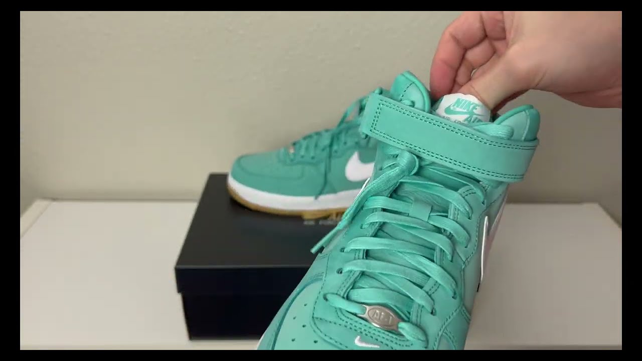 teal nike air forces