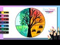 Cómo dibujar un PAISAJE (Cuidado de la Naturaleza) con acuarela - Paso a paso