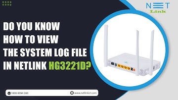 Do you know How to view the system log file in Netlink HG3221D ONT ?-92