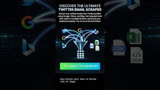 Find Real Emails from Twitter in Seconds! #datascrapify #bhansalisoft,#scraper