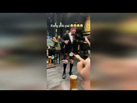 Hilarious video shows kilt-clad punter's dodgy dance moves in Madrid pub ahead of Celtic game