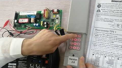 Universal Garage door keypad JP-LT, Full operation video for opener has 5 Learn Button or Dip switch