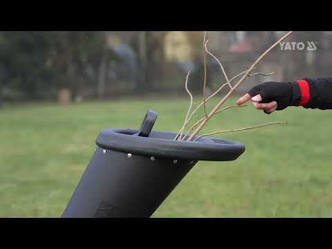 Подрібнювач гілок до 45 мм бензиновий YATO 3.5 кВт 196 см 3 контейнер 30 л, відео 1