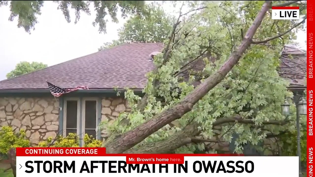 Owasso resident talks about tree falling on house during severe weather ...