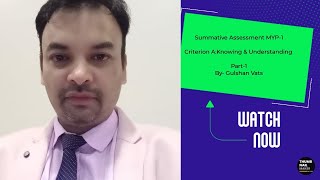 Summative Task MYP 1 Criterion A - Part -1