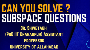 Examples on subspaces | Lecture 13 | Linear algebra playlist