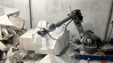 CKD test - Điêu khắc (đục) tượng với Yaskawa Motoman ES165D NX100 ARM robot CNC demo test #5